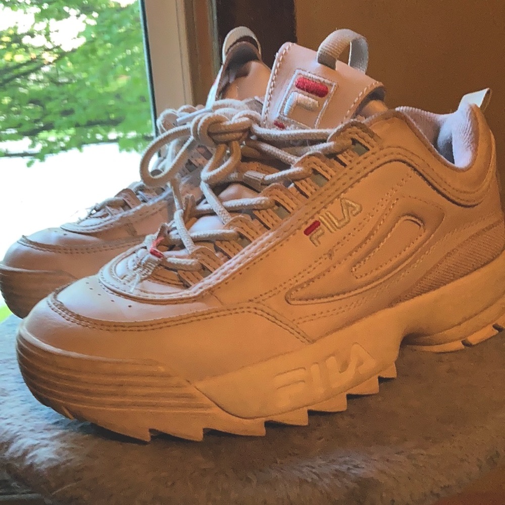 🎀 Light Pink Fila Premium Platforms